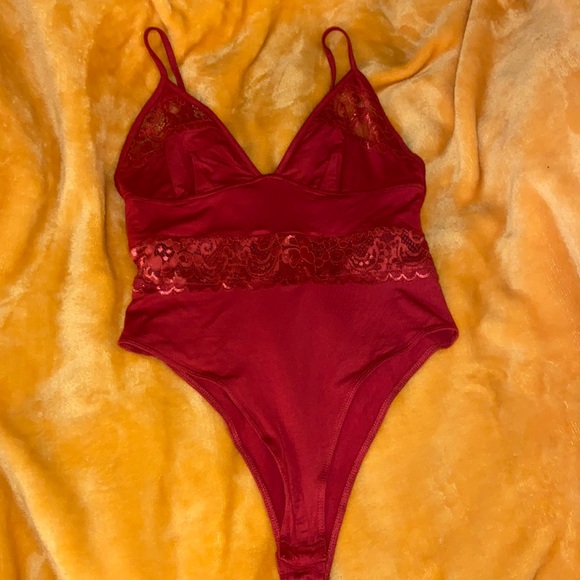 Burnt orange lace bodysuit Clearance